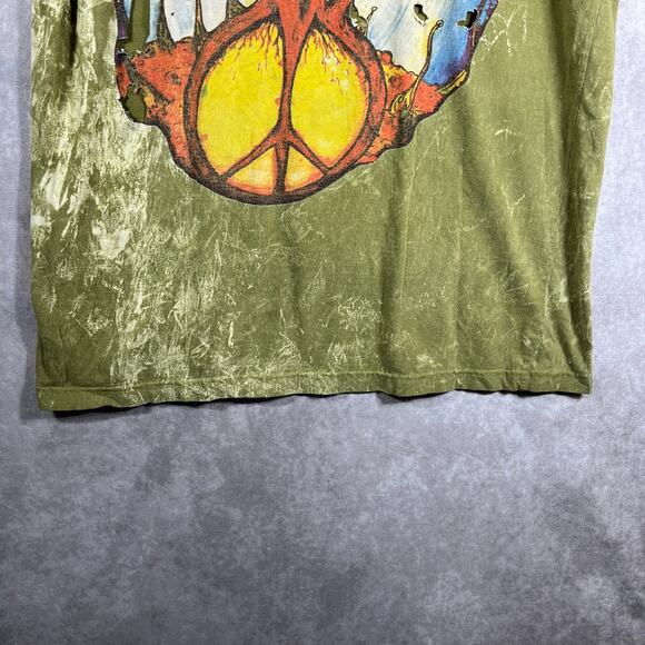 Vintage No Time Shirt Men Large Green Tie Dye‎ Short Sleeve Mushroom Psychedelic - Picture 3 of 9